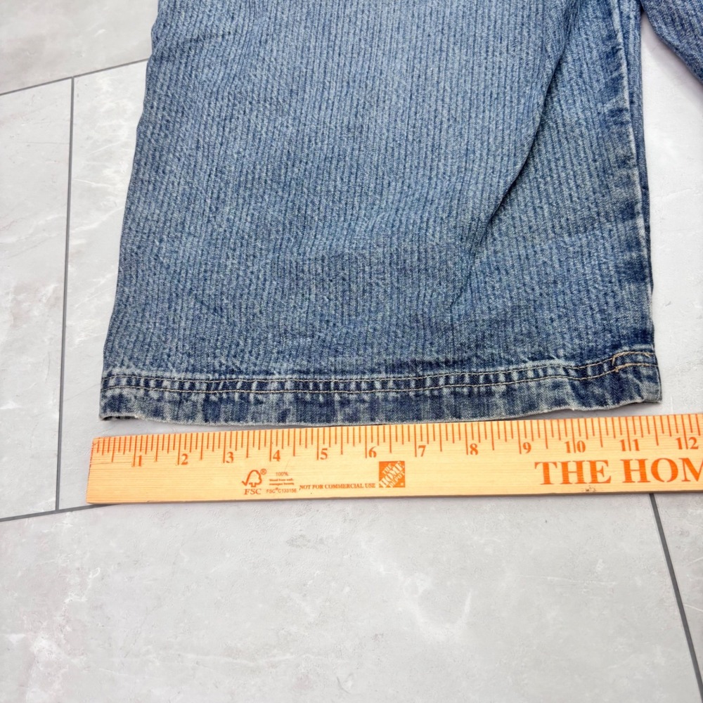 Fierd Y2K Baggy Wide Leg Jeans 38 Skate Hip Hop Light Wash Denim - Picture 8 of 10